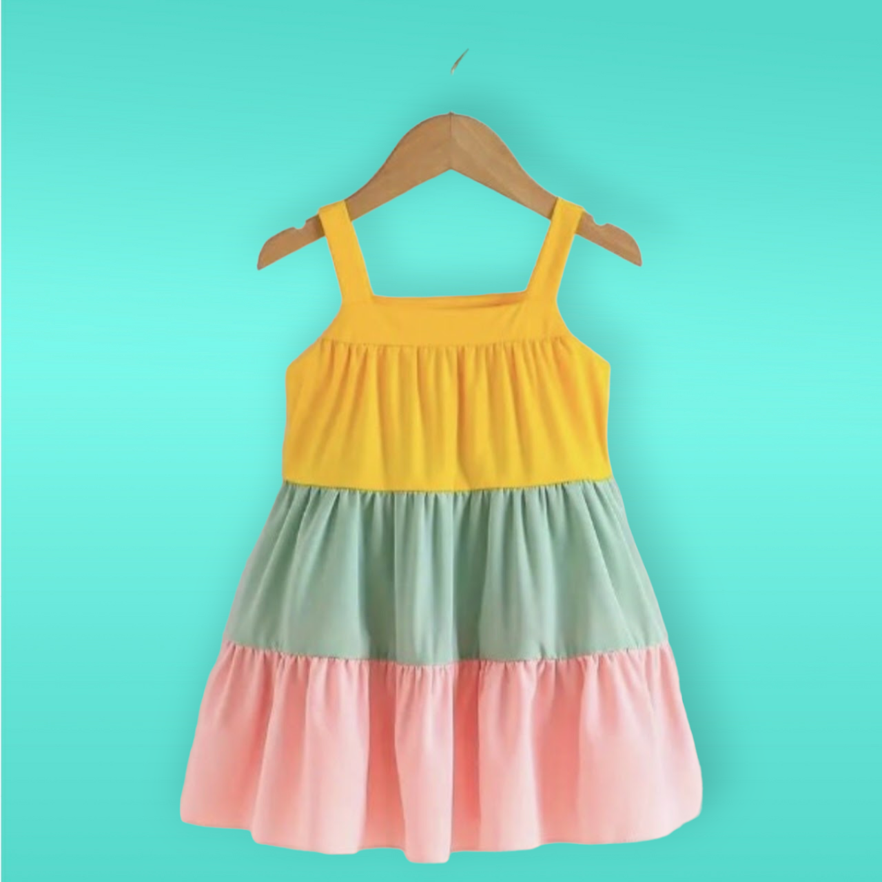 Pastel Striped Rainbow Dress