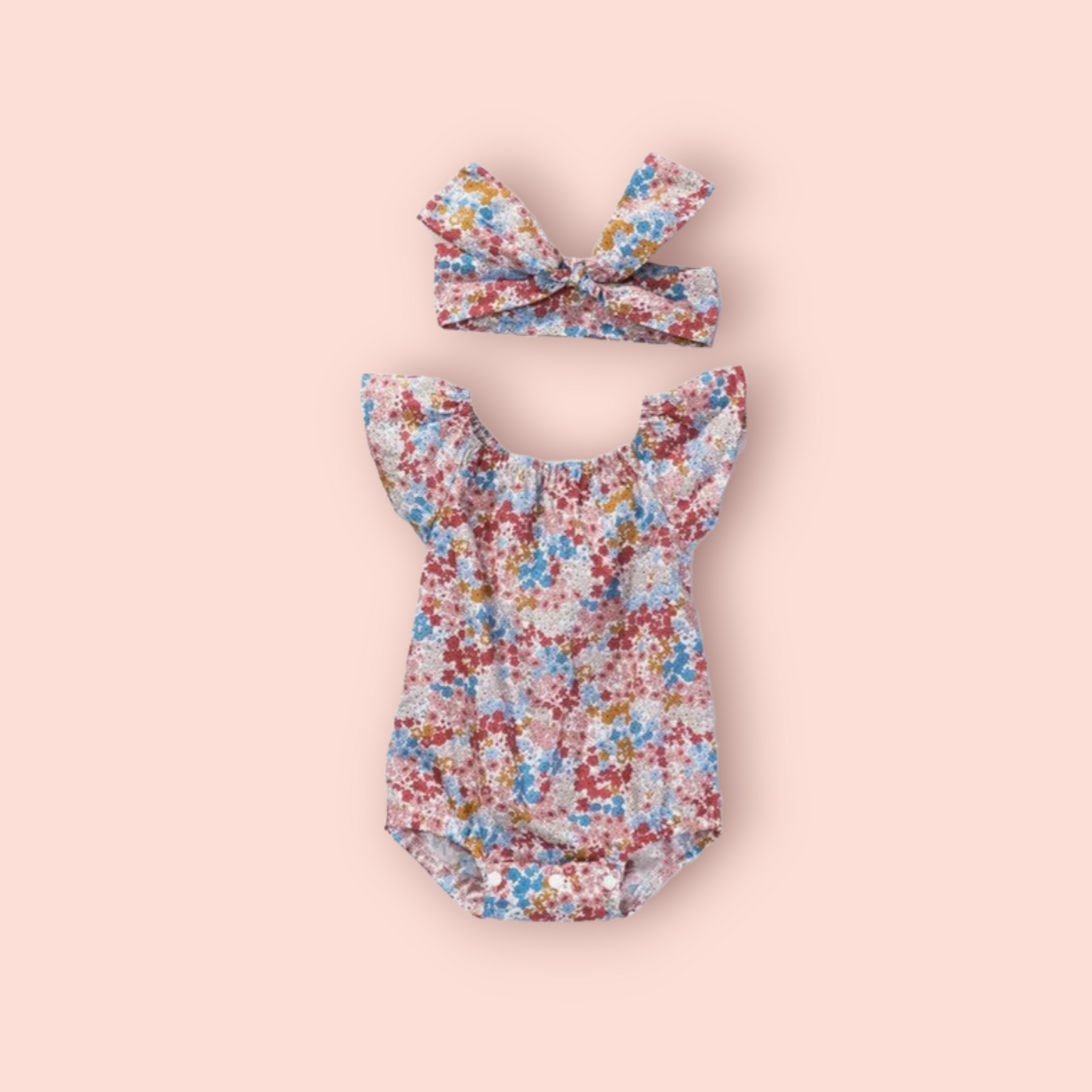 Floral Bohemian Girls Romper