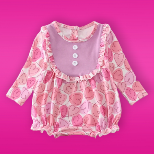 Heart Print Valentine’s Day Girl Bubb
