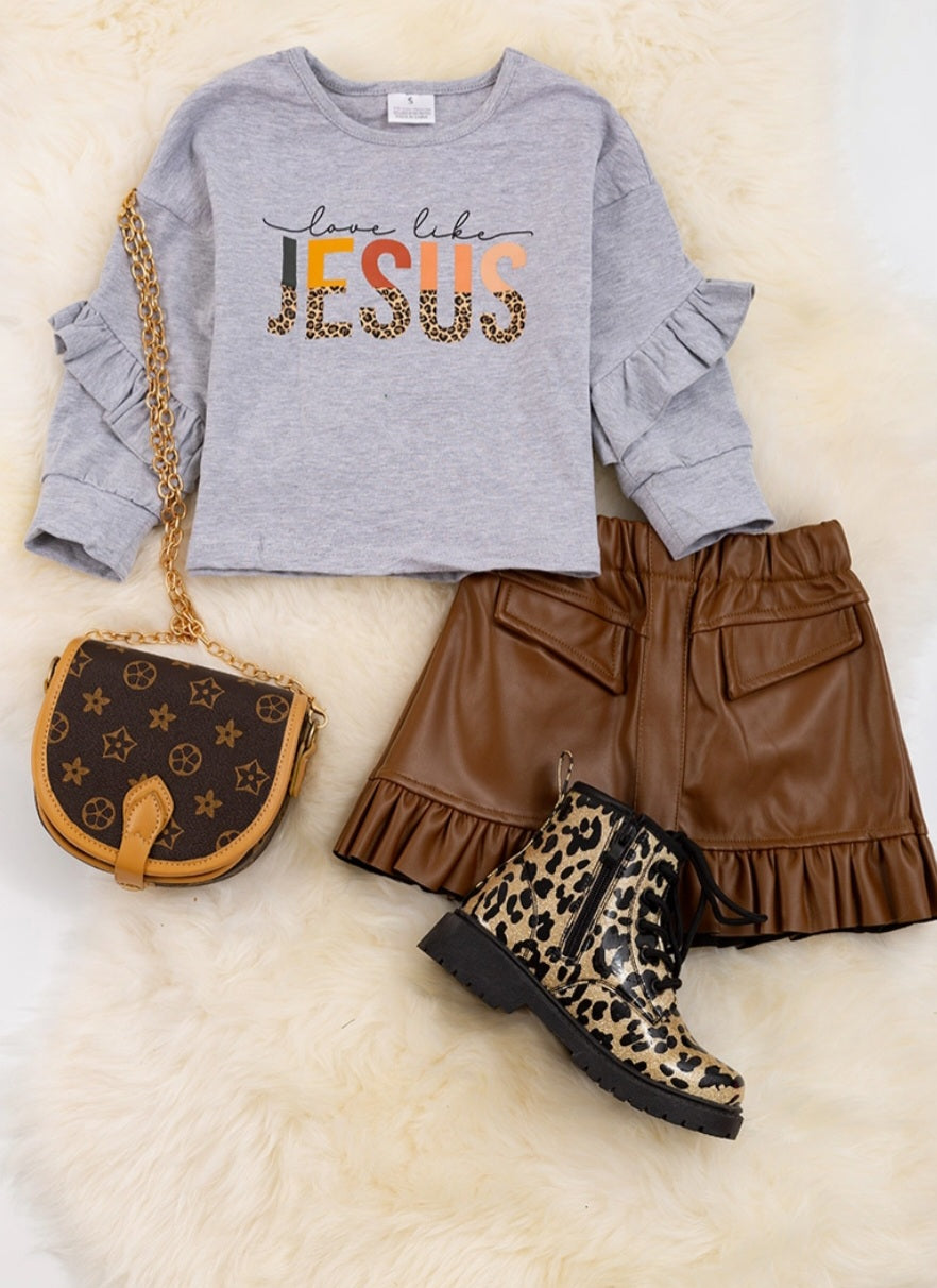 Girls Love Like JESUS Skirt Set