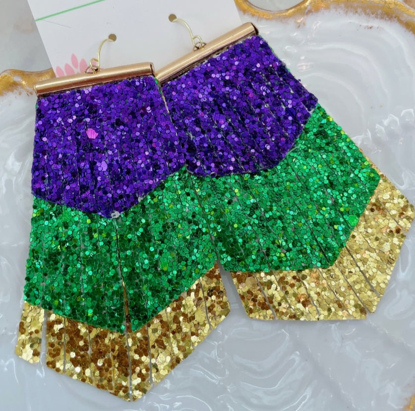 Mardi Gras Float Earrings