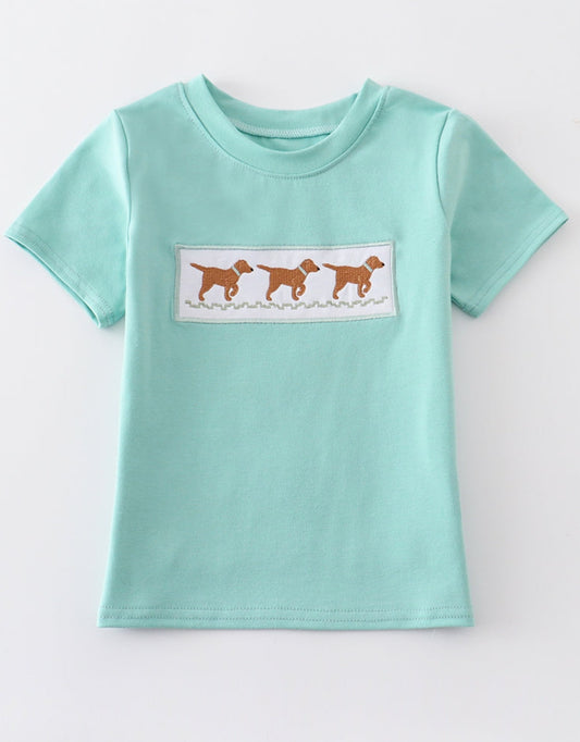 1,2,3 Dogs embroidered boys top