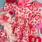 Girls Ruffles and Hearts Pink Dress