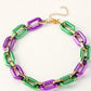 Mardi Gras Chain-link Necklace