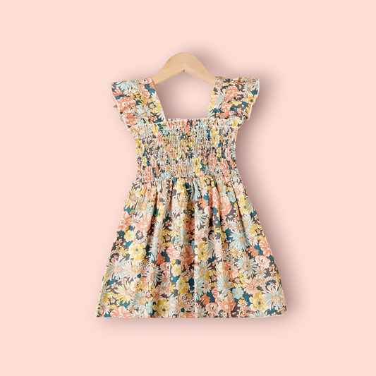 Floral Bohemian Smocked Sundress