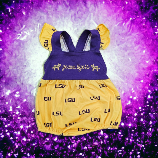 LSU Girls Embroidered Bubble