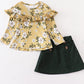 Girls Fall Floral Skirt Set