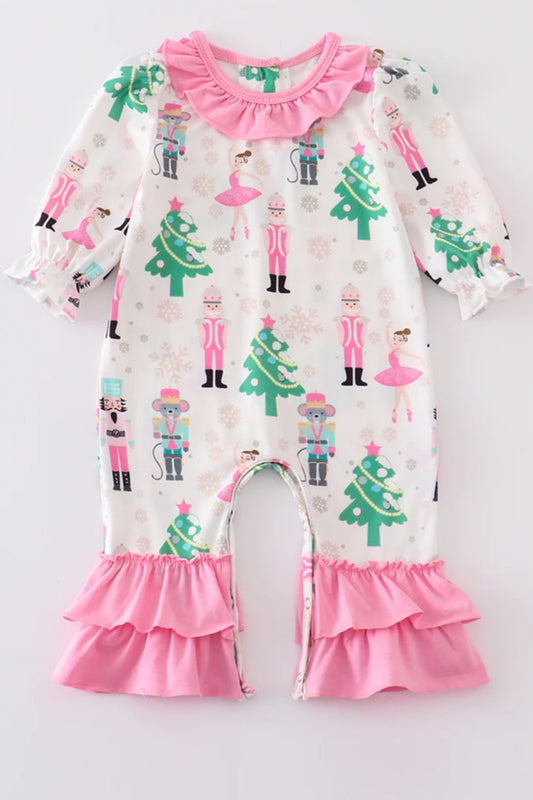 Girls Nutcracker Ruffle Romper