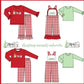 Christmas Animals Embroidered Girl's Romper Set