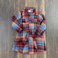 Girls Red & Blue Fall Plaid Dress