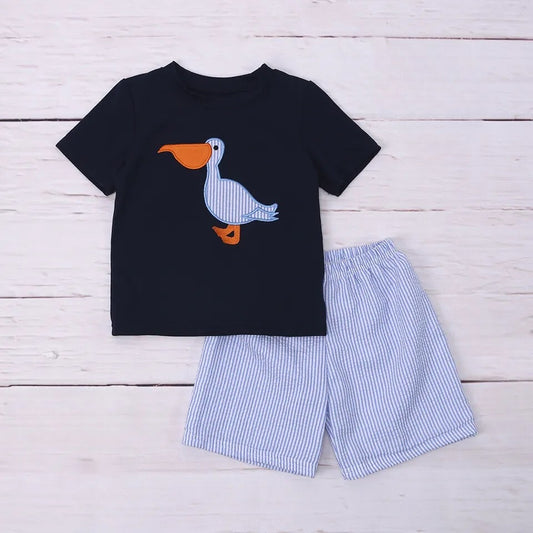 Preppy Pelican Boys Short Set