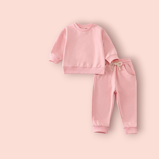 Girls Blush Jogger Set